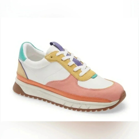 Madewell Shoes - Madewell Kickoff Trainer Sneakers Colorblock Leather Womens Size 7 Mens 5.5